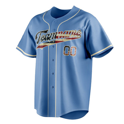 Light-Blue & Cream Rookie Baseball Jersey