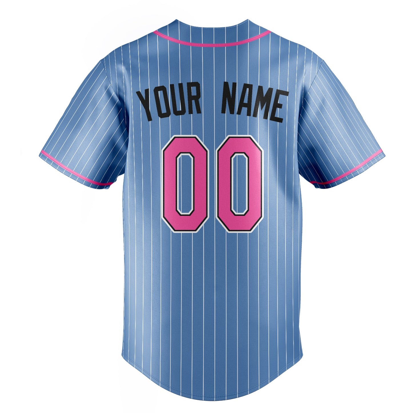 Light-Blue & Pink League Baseball Jersey