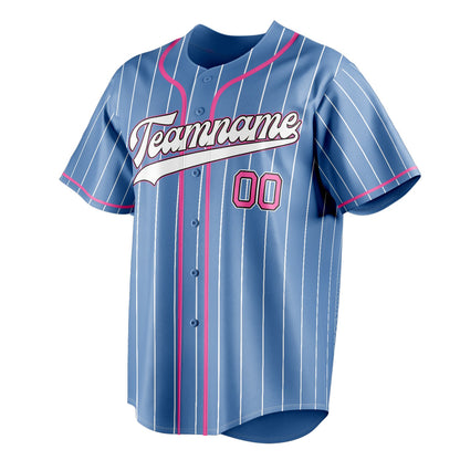 Light-Blue & Pink League Baseball Jersey