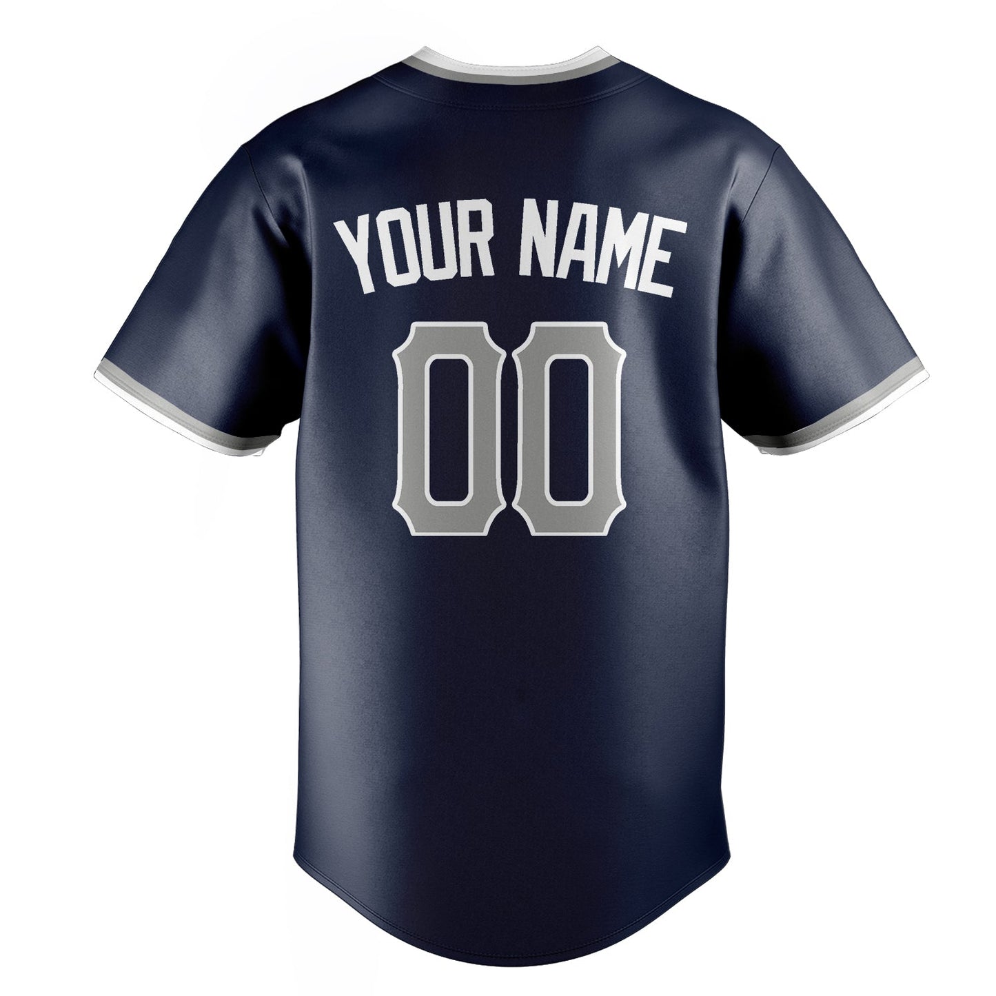 Navy & Gray Ballpark Baseball Jersey