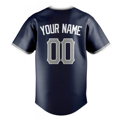 Navy & Gray Ballpark Baseball Jersey