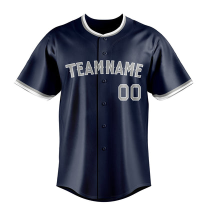 Navy & Gray Ballpark Baseball Jersey