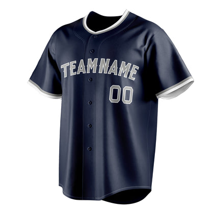 Navy & Gray Ballpark Baseball Jersey