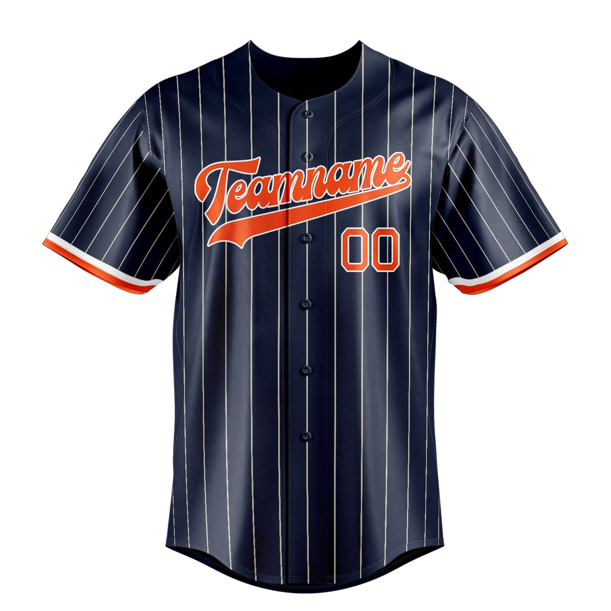 Navy & Orange Clubhouse Baseball Jersey
