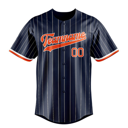 Navy & Orange Clubhouse Baseball Jersey