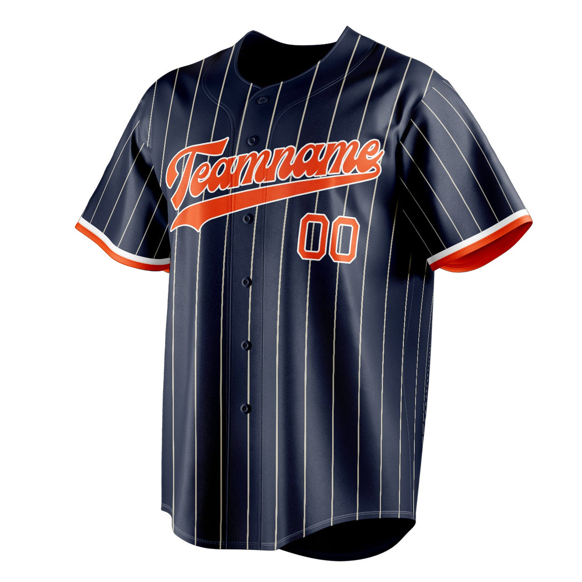 Navy & Orange Clubhouse Baseball Jersey