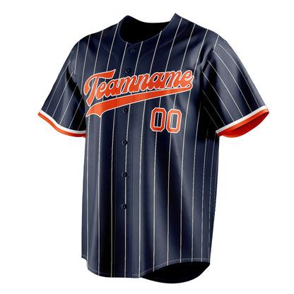 Navy & Orange Clubhouse Baseball Jersey