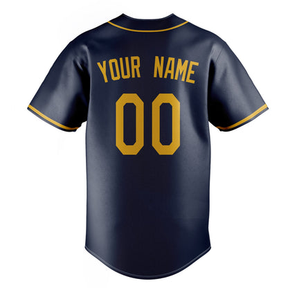 Navy & Gold Outfield Baseball Jersey