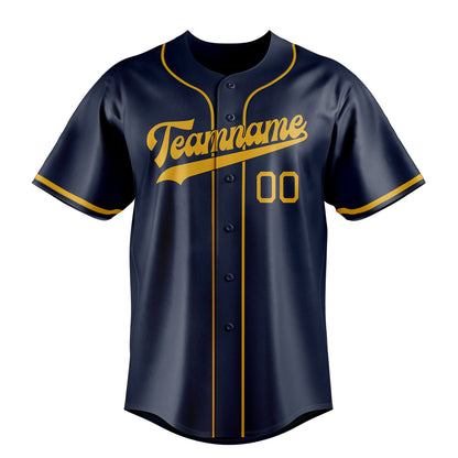 Navy & Gold Outfield Baseball Jersey