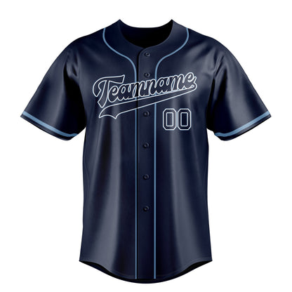 Navy & Powder-Blue Infield Baseball Jersey