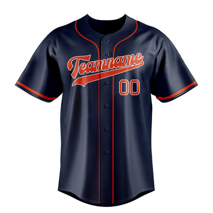 Navy & Red Baseline Baseball Jersey