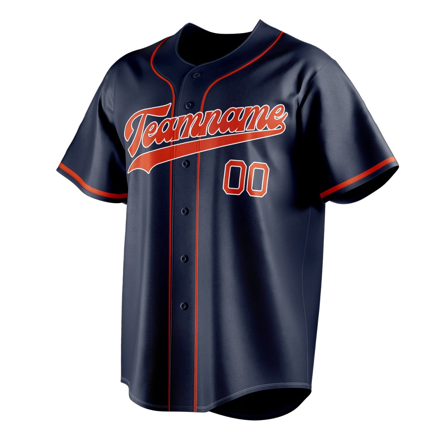 Navy & Red Baseline Baseball Jersey