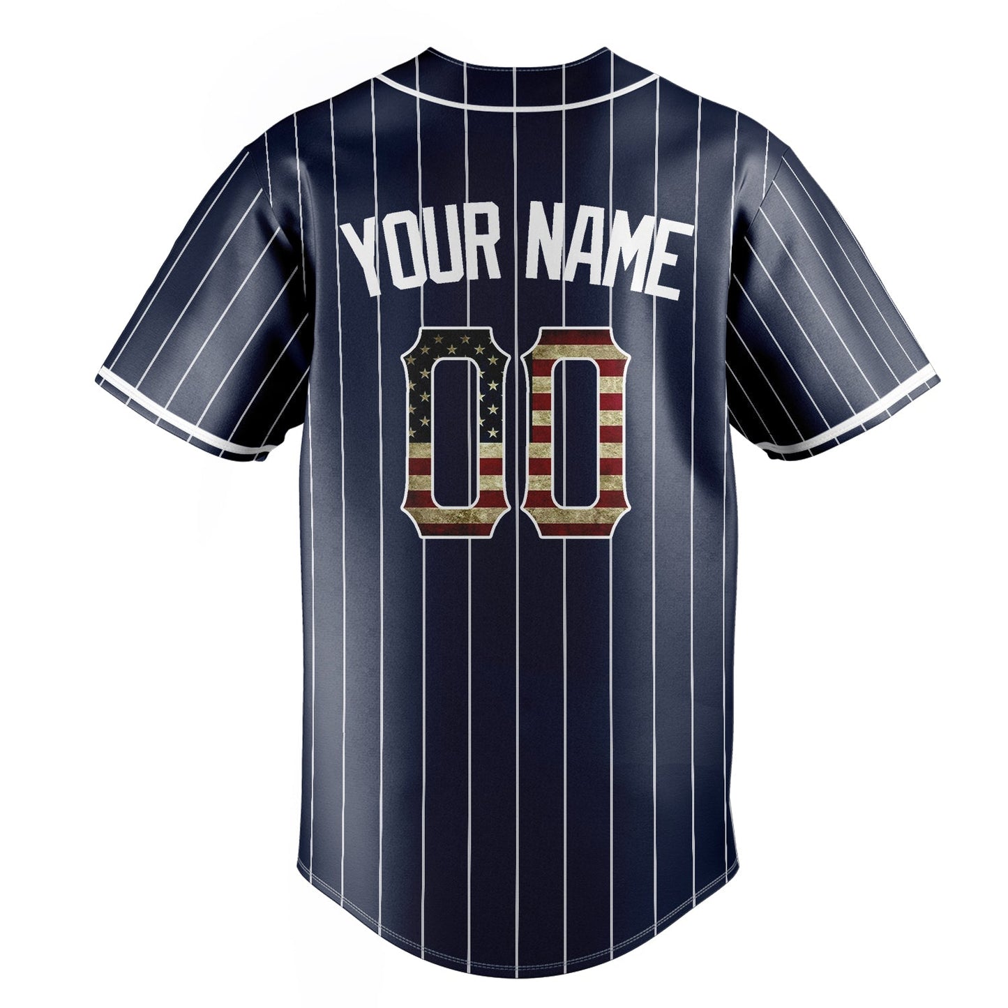Navy & White Grandstand Baseball Jersey