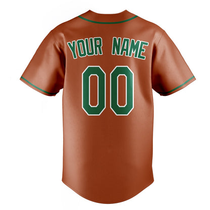 Texas-Orange & Kelly-Green Pennant Baseball Jersey