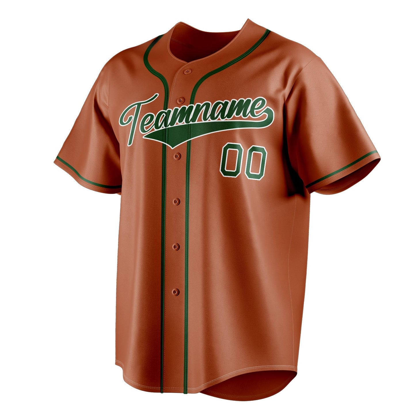 Texas-Orange & Green Dugout Baseball Jersey