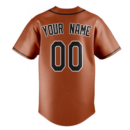 Texas-Orange & Black Rally Baseball Jersey