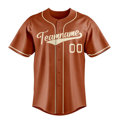 Texas-Orange & Cream Field Baseball Jersey