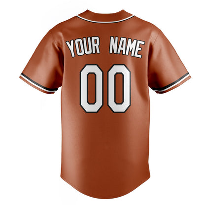 Texas-Orange & White Ace Baseball Jersey