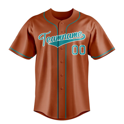 Texas-Orange & Teal Rookie Baseball Jersey