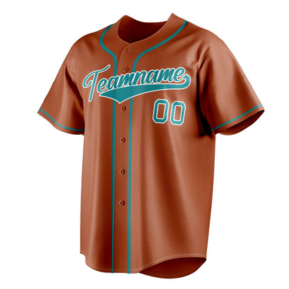 Texas-Orange & Teal Rookie Baseball Jersey