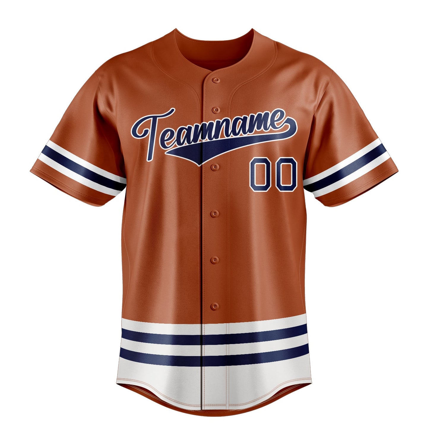 Texas-Orange & Navy Heritage Baseball Jersey