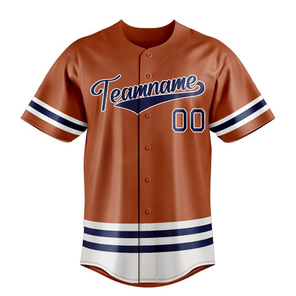 Texas-Orange & Navy Heritage Baseball Jersey