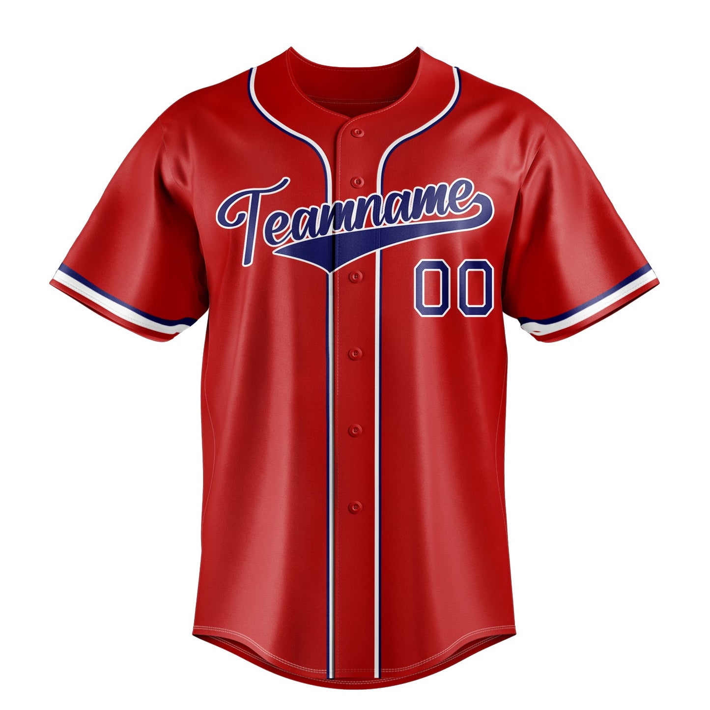 Red & Royal League Baseball Jersey