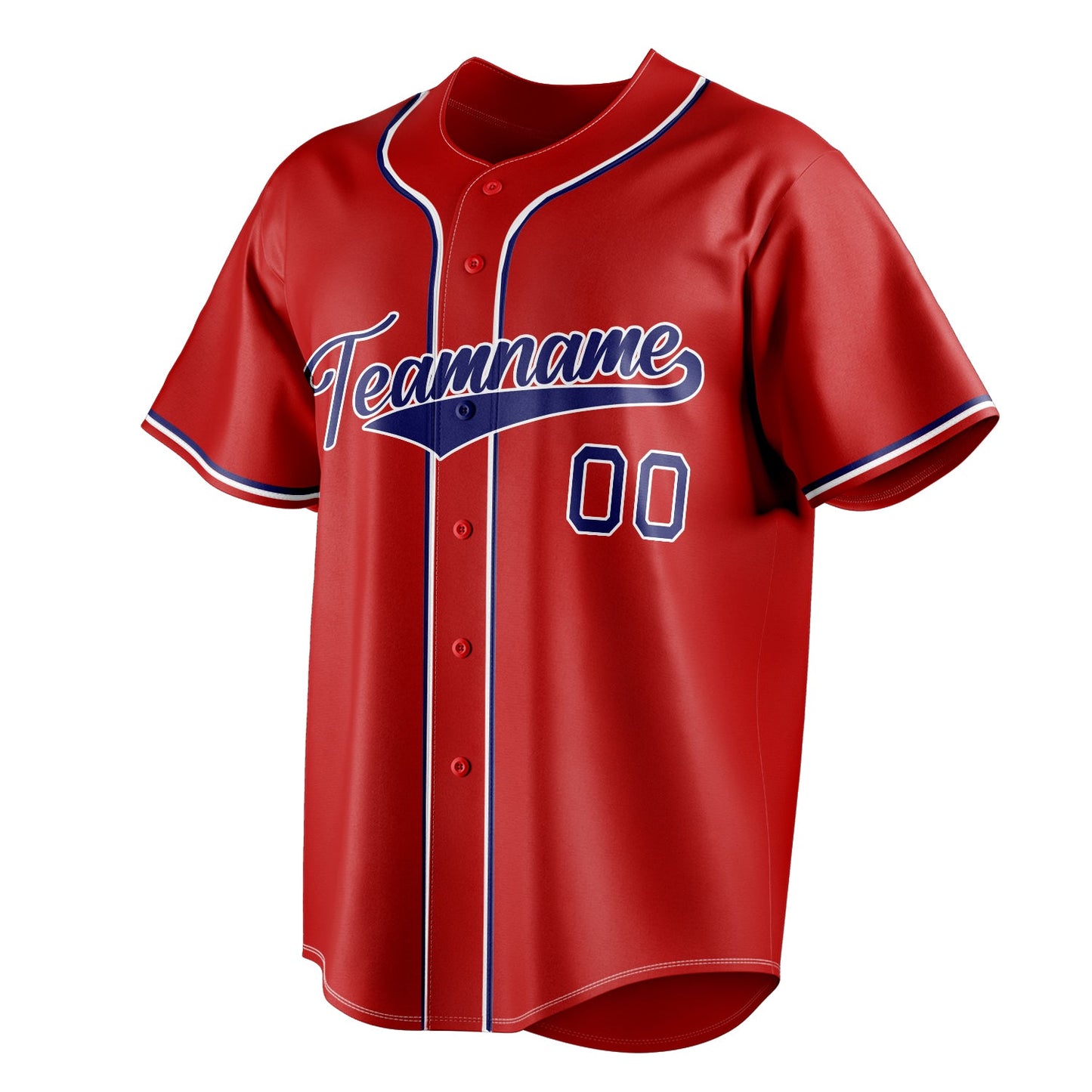 Red & Royal League Baseball Jersey