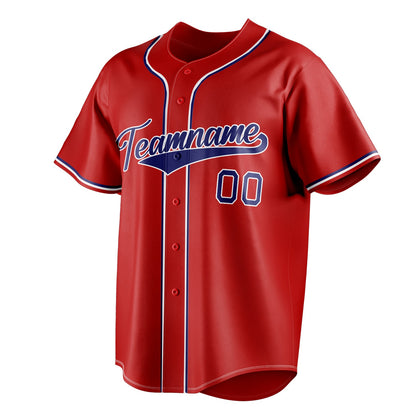 Red & Royal League Baseball Jersey