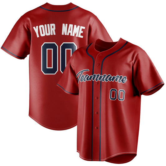 Personalized Red & Navy Color Fan Baseball Jersey BB01240531XJ406
