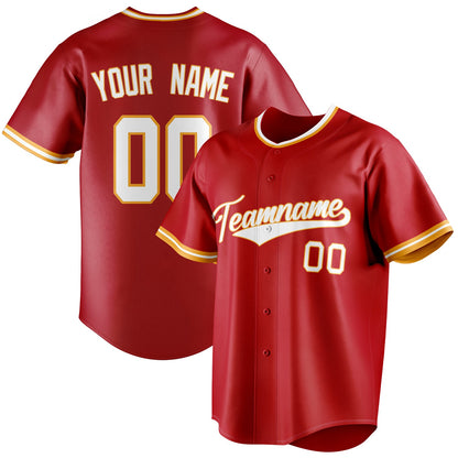 Personalized Red & White Color Fan Baseball Jersey BB01240531XJ418