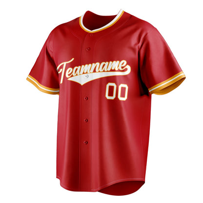 Red & White Varsity Baseball Jersey