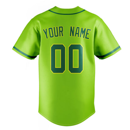 Neon-Green & Kelly-Green Seventh Baseball Jersey