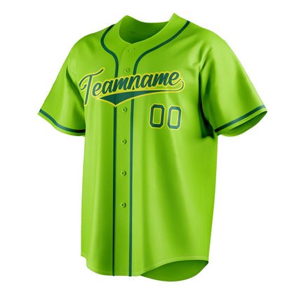 Neon-Green & Kelly-Green Seventh Baseball Jersey