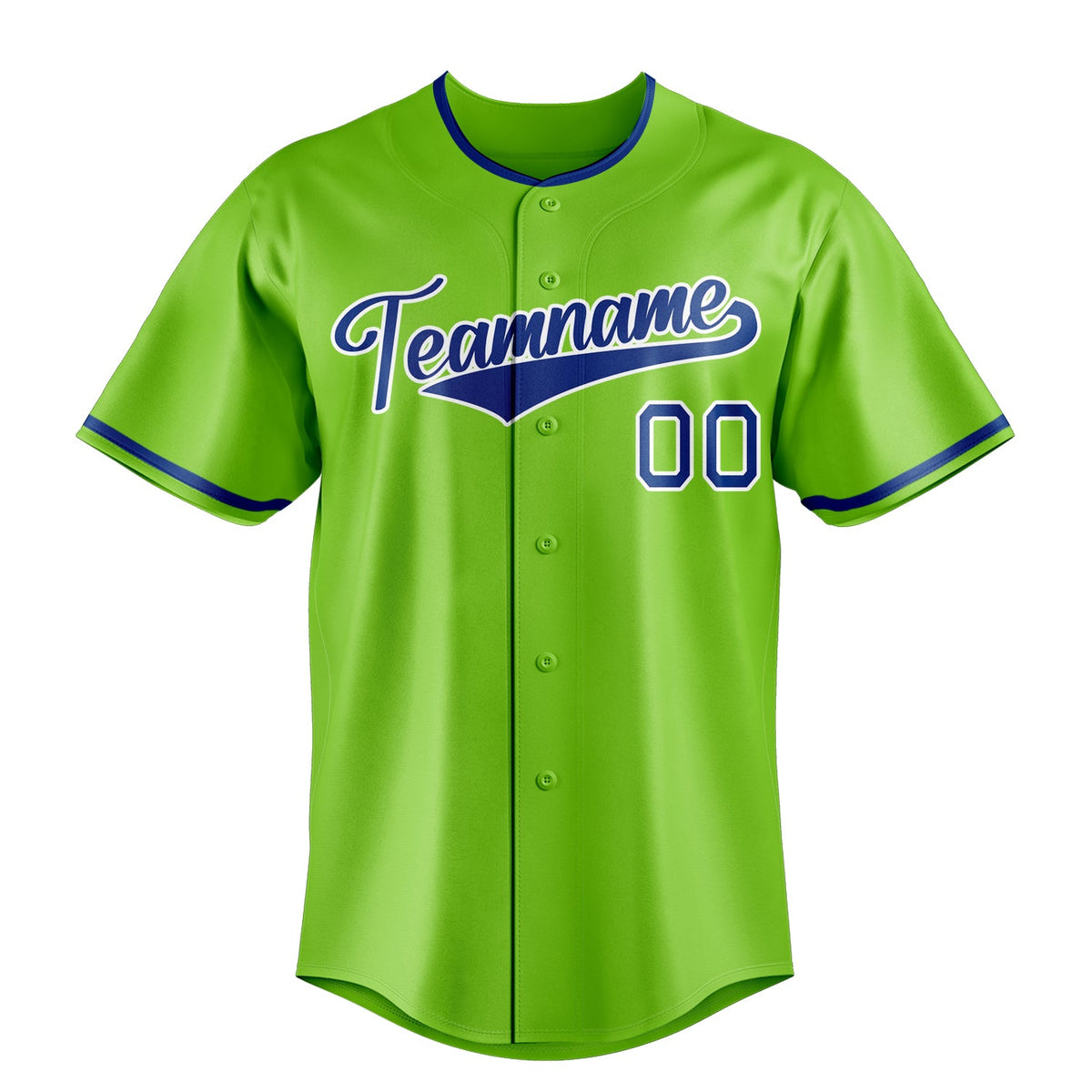 Neon-Green & Royal Homeplate Baseball Jersey