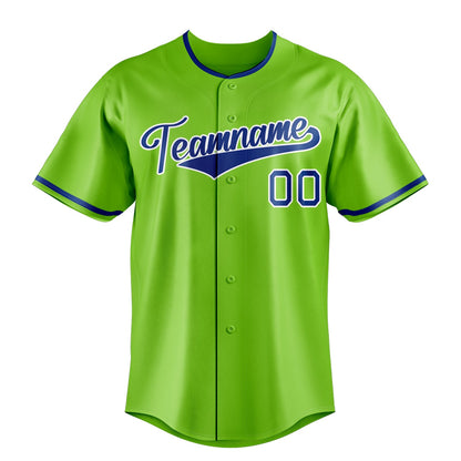Neon-Green & Royal Homeplate Baseball Jersey