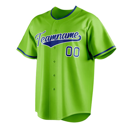 Neon-Green & Royal Homeplate Baseball Jersey