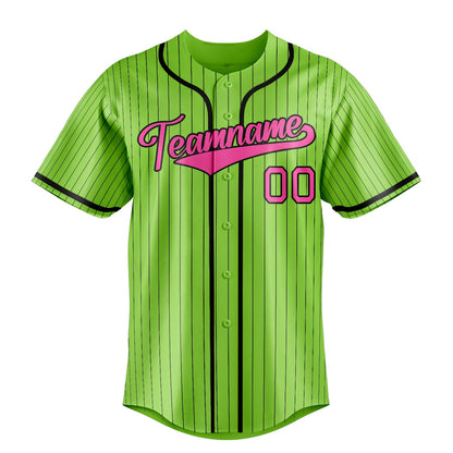Neon-Green & Pink Clubhouse Baseball Jersey