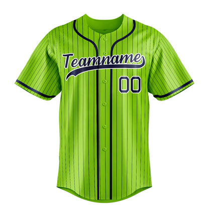 Neon-Green & Navy Outfield Baseball Jersey