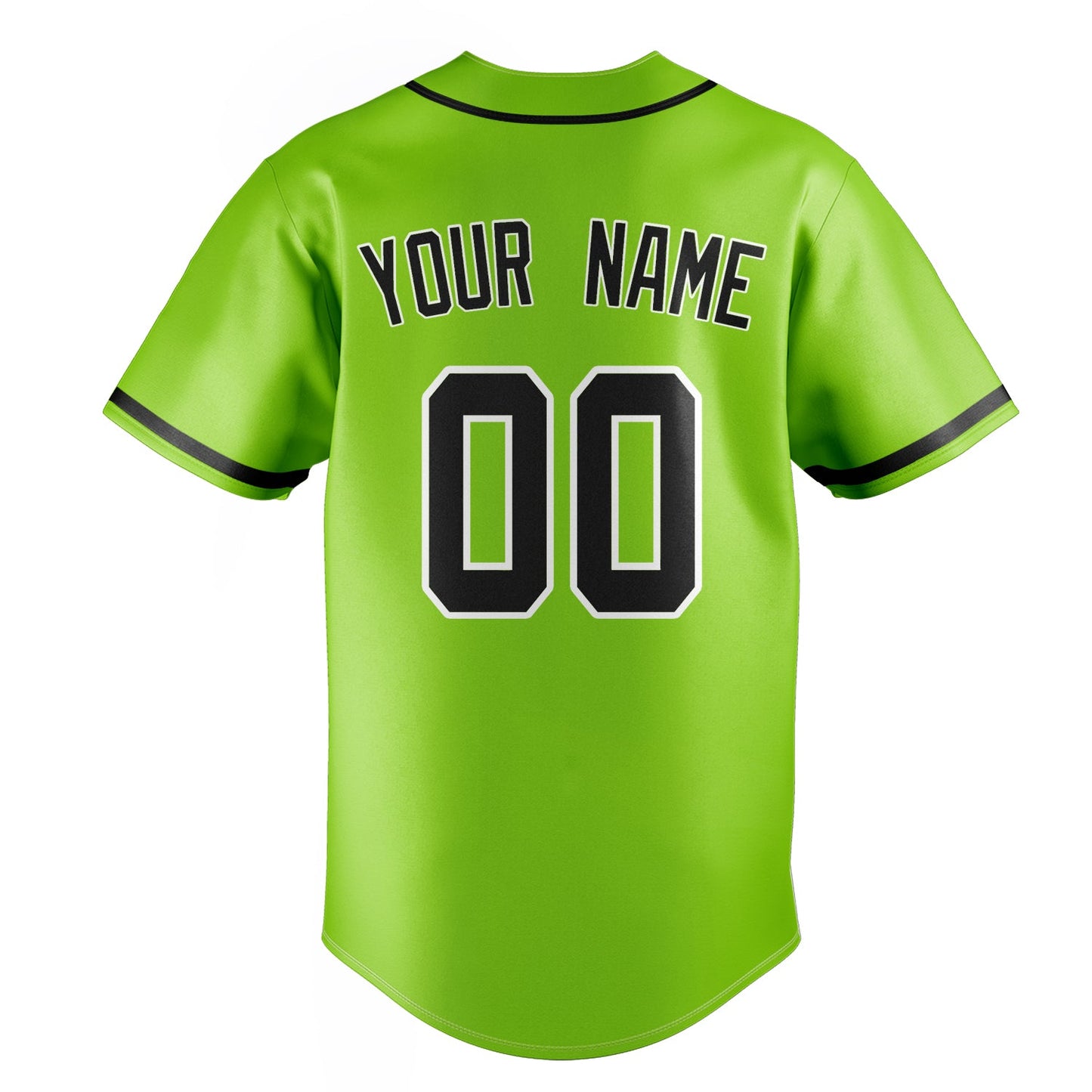 Neon-Green & Black Infield Baseball Jersey