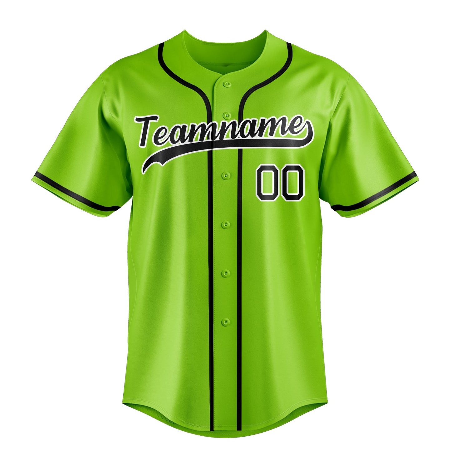 Neon-Green & Black Infield Baseball Jersey
