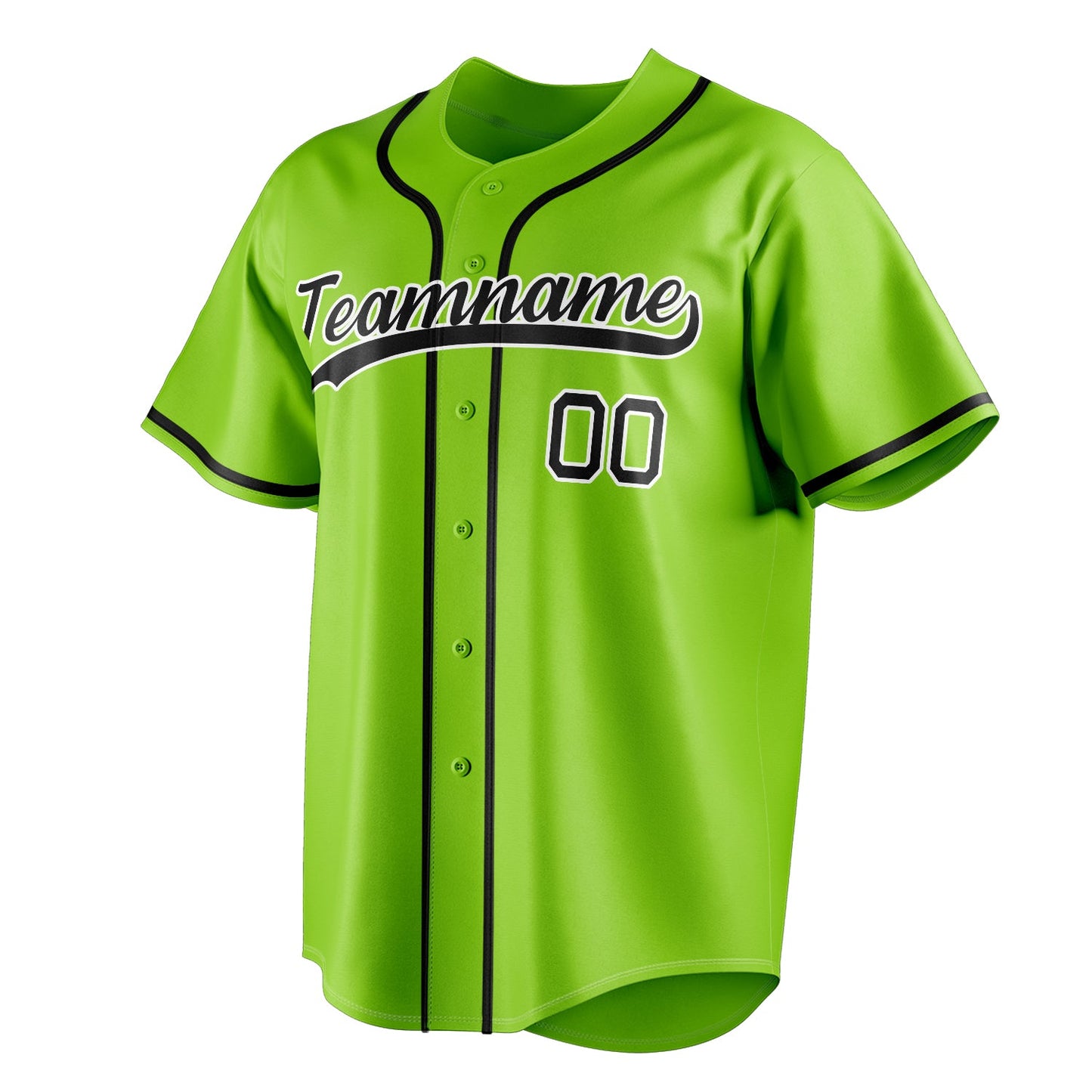 Neon-Green & Black Infield Baseball Jersey