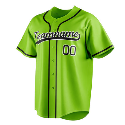 Neon-Green & Black Infield Baseball Jersey