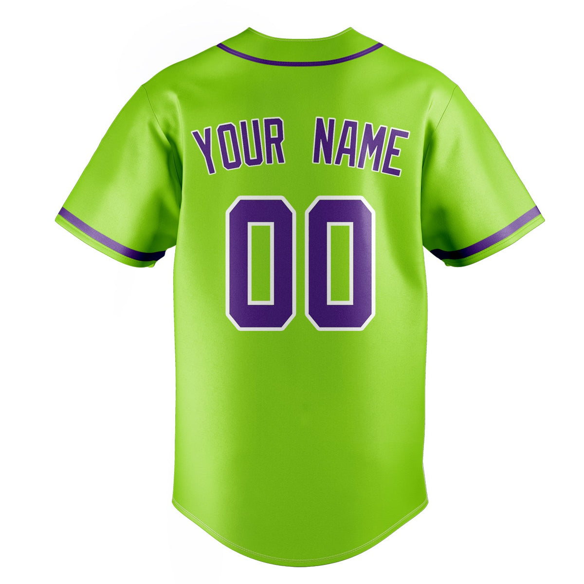 Neon-Green & Purple Baseline Baseball Jersey