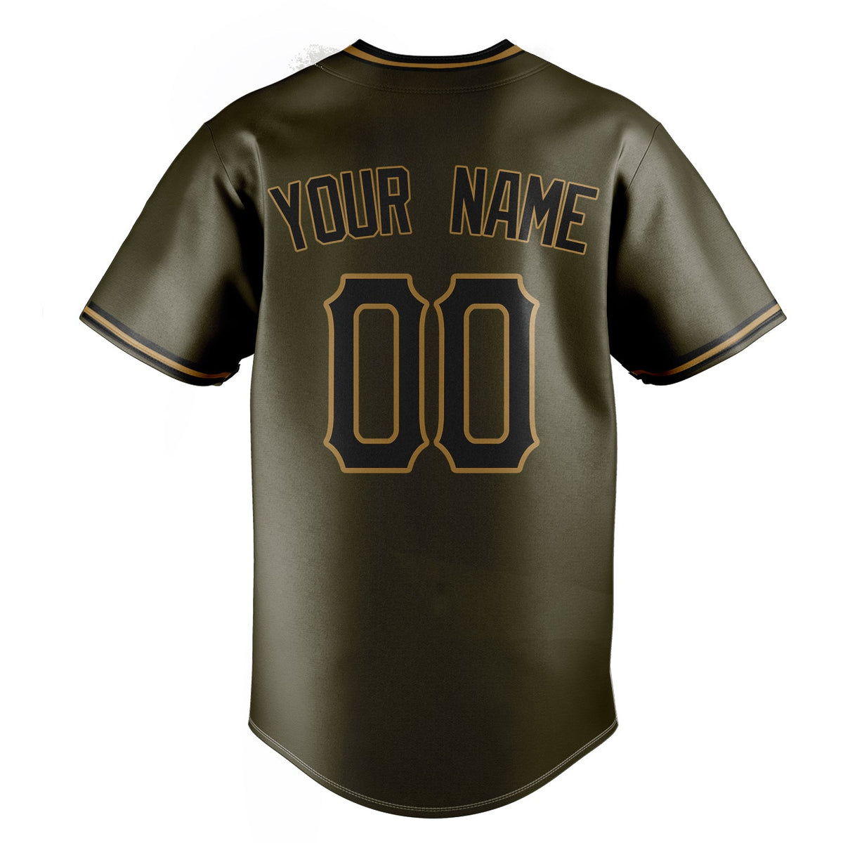 Olive & Black Pennant Baseball Jersey