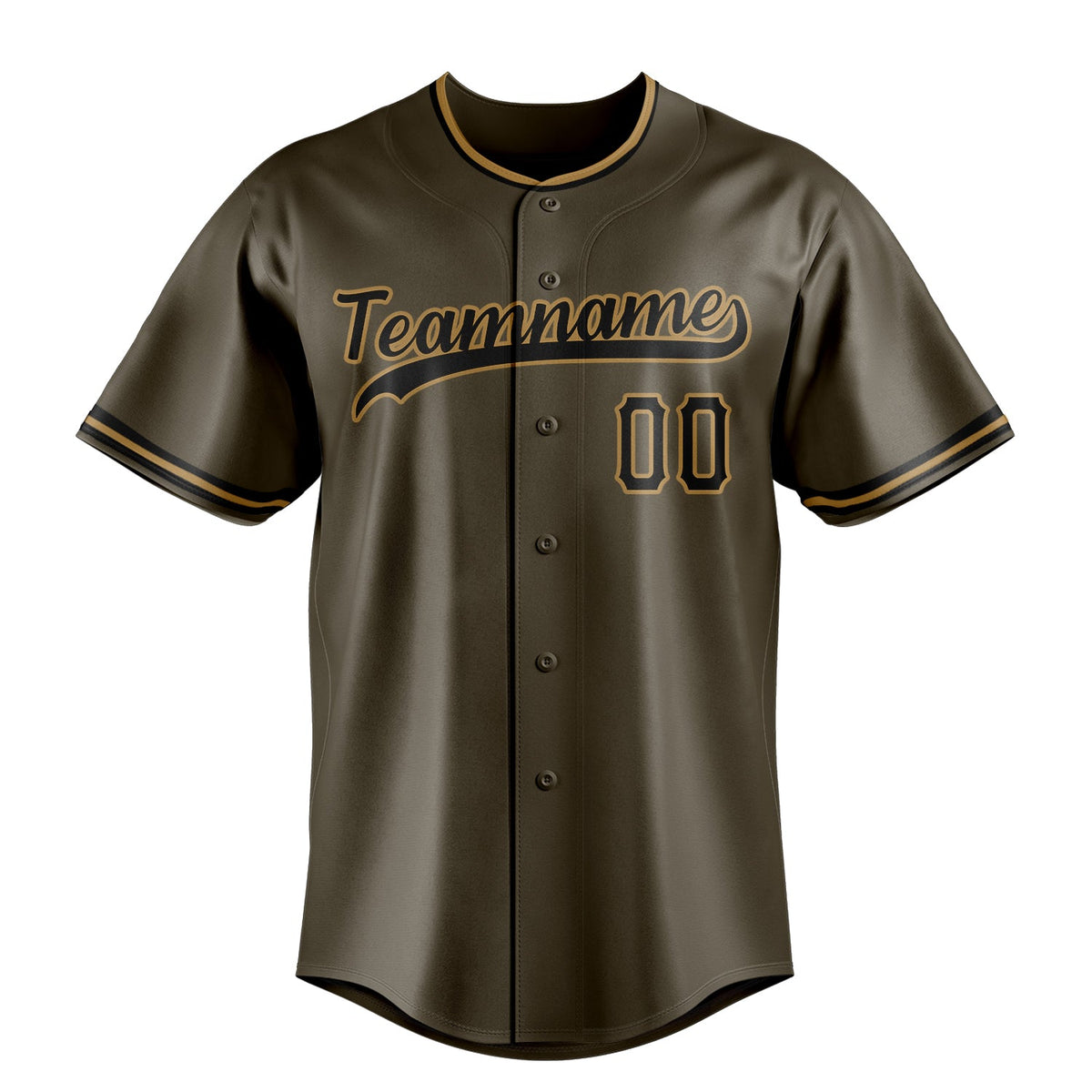 Olive & Black Pennant Baseball Jersey