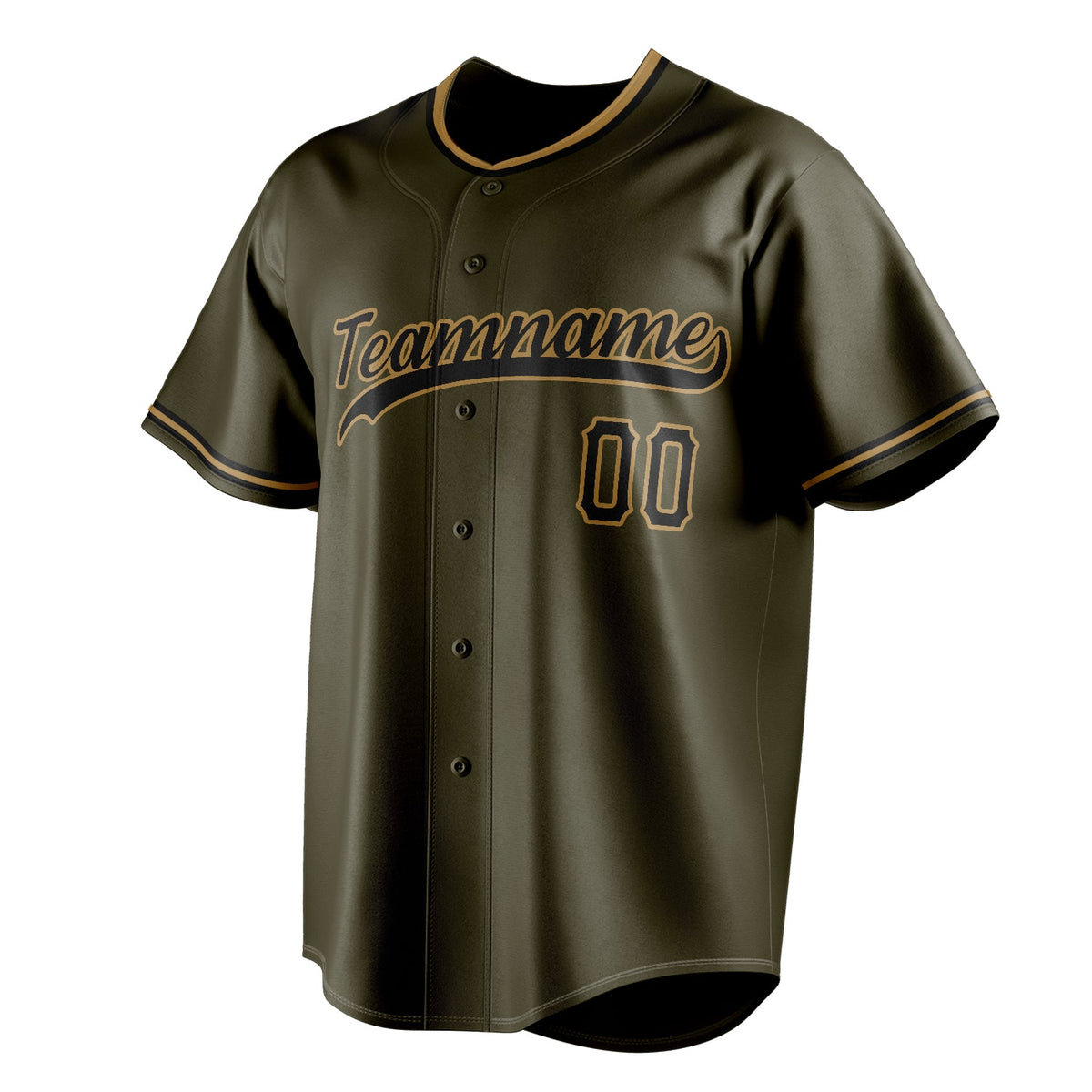 Olive & Black Pennant Baseball Jersey