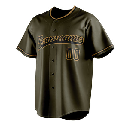 Olive & Black Pennant Baseball Jersey
