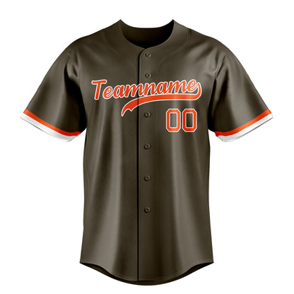 Olive & Orange Dugout Baseball Jersey