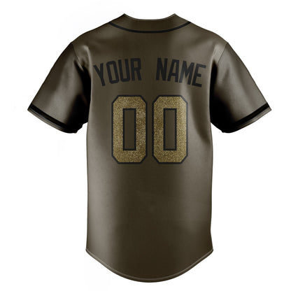 Olive & Camo Diamond Baseball Jersey